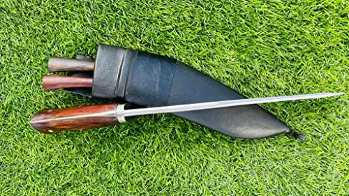 10" 2 Fuller Full Tang Bush Crafting Kukri - Authentic Farming Khukuri Blade - EGKH Factory Outlet in Nepal - Ready to use Outdoor Knives - Balance water tempered - High Carbon Steel