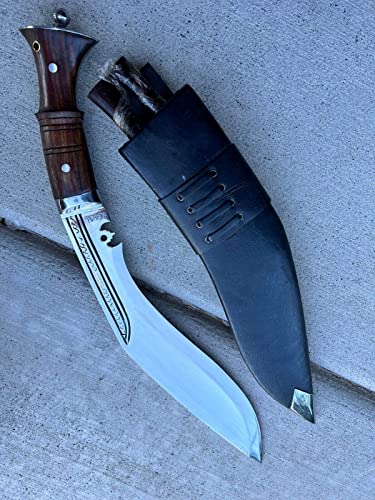 Kukri Manufacturer - 11" Full Tang Blade WW Historic Khukuri - Traditional Hand Forged Sharpen Blade - EGKH Factory Outlet in Nepal - Ready to use Outdoor - Balance water tempered - High Carbon Steel