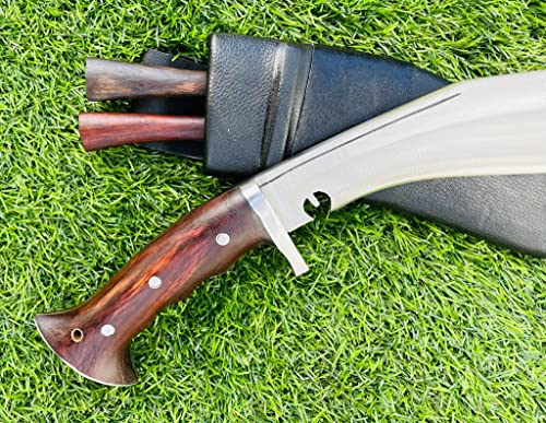 10" 2 Fuller Full Tang Bush Crafting Kukri - Authentic Farming Khukuri Blade - EGKH Factory Outlet in Nepal - Ready to use Outdoor Knives - Balance water tempered - High Carbon Steel