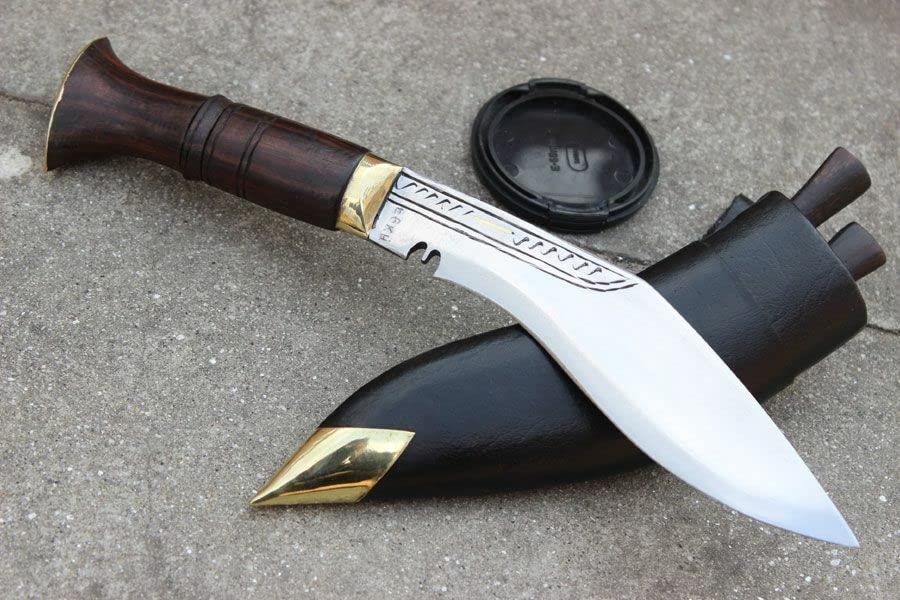 6" Traditional Super mini Jungle kukri - Hand Forged EGKH Factory Outlet in Nepal - Ready to use Outdoor Knives - Balance water tempered Edge Khukuri - High Carbon Steel Sharpen Blade