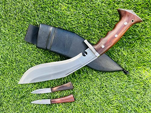 10" 2 Fuller Full Tang Bush Crafting Kukri - Authentic Farming Khukuri Blade - EGKH Factory Outlet in Nepal - Ready to use Outdoor Knives - Balance water tempered - High Carbon Steel