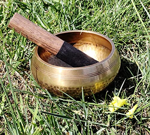 Tibetan Singing Bowl Set-For Meditation, Yoga, Sound Therapy, Spiritual Healing, Prayer, Mind and Body Relaxation (4.5")