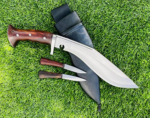 10" 2 Fuller Full Tang Bush Crafting Kukri - Authentic Farming Khukuri Blade - EGKH Factory Outlet in Nepal - Ready to use Outdoor Knives - Balance water tempered - High Carbon Steel