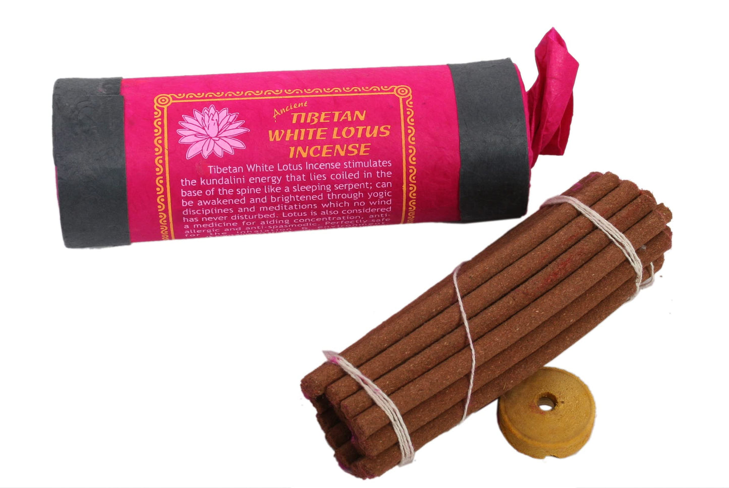 Ancient Tibetan White Lotus Incense- for Mediation, Yoga, Prayer, Aromatic Medicine, Stress Reliever, Calmness(Bundle of Three)